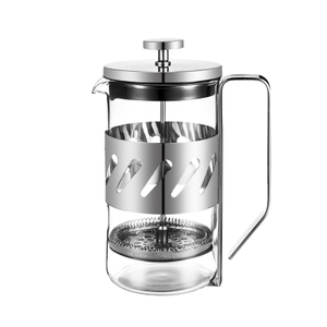 Großhandel 600ML 800ML 1L Französisch Presse Kaffeemaschine Premium Glas Kaffeekanne Französisch Presse Mit Holzgriff