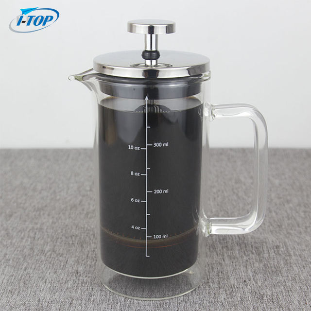 Hochwertige Kaffeekanne aus Glas, French-Press-Kaffeemaschine