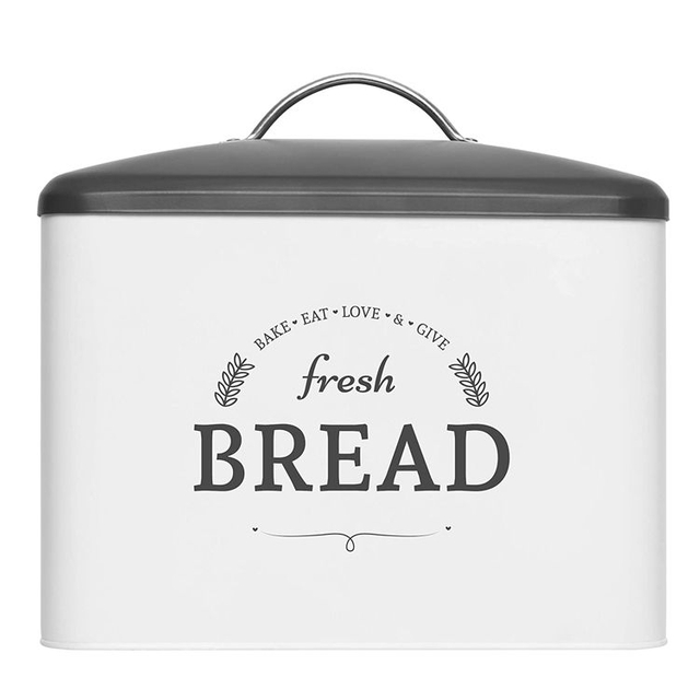 Factory Direct Custom Edelstahl-Aufbewahrungsbox für Lebensmittel, Großhandel, einzigartiger weißer Brotkasten