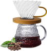 Glas-Cold-Brew-Kaffeemaschine, Kaffeetropfkanne mit Edelstahlfilter