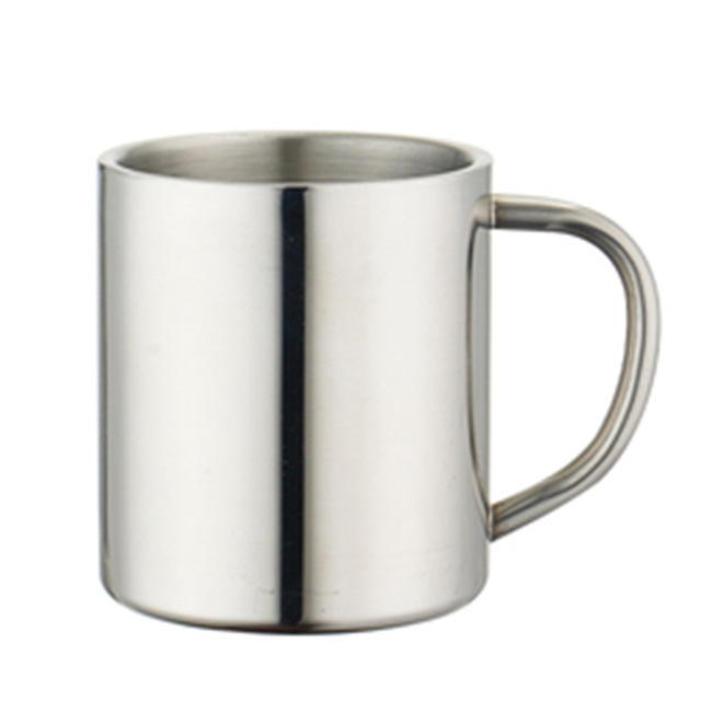 Outdoor-Camping-Reise tragbarer Karabinerbecher mit Griff, doppelwandige Kaffeetasse aus Edelstahl, Metallkarabinerbecher