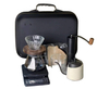 Outdoor-Kaffeemaschine V60 Set, Kaffeetropfmühle mit Edelstahl und Wasserkocher, Glas, Timer-Skala, Reisetasche, geeignet für Geschenke