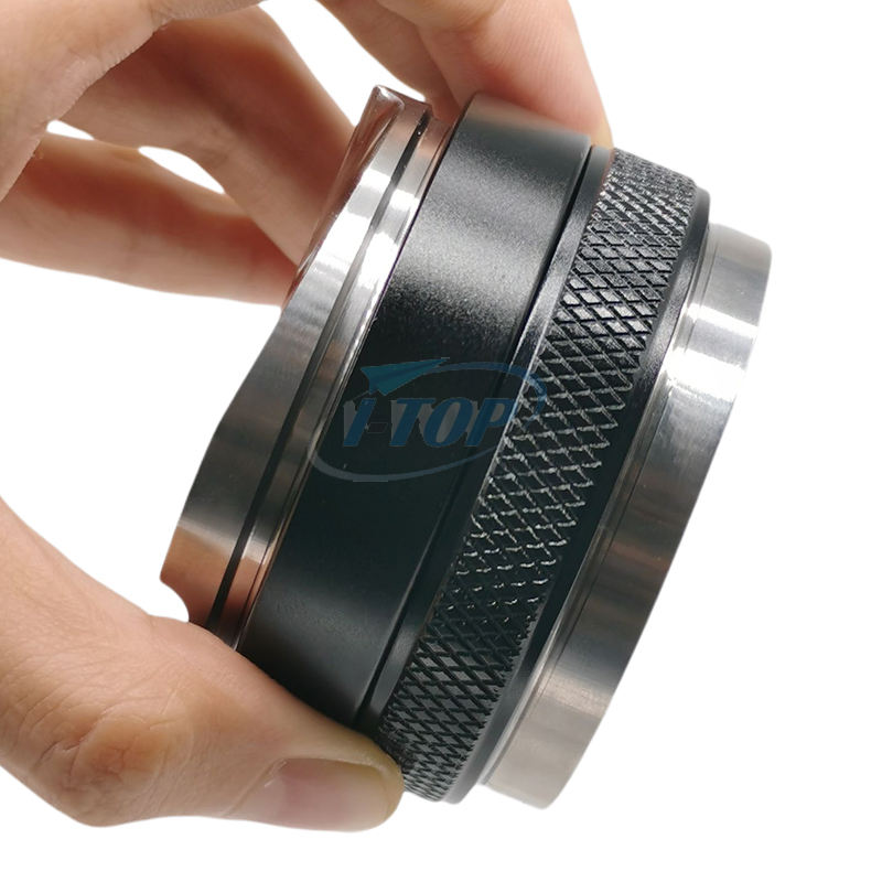 Kundenspezifischer Großhandel 58 mm 53 mm 51 mm professionelles Barista-Espresso-Zubehör, verstellbarer Doppelkopf-Kaffeeverteiler