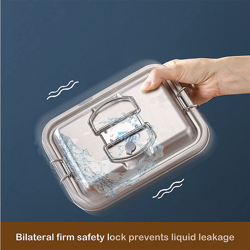 Großhandel für Erwachsene und Kinder, auslaufsichere Lunch-Bento-Box, Lebensmittelaufbewahrungsbehälter, Lunchbox aus Edelstahl 304 mit Deckel