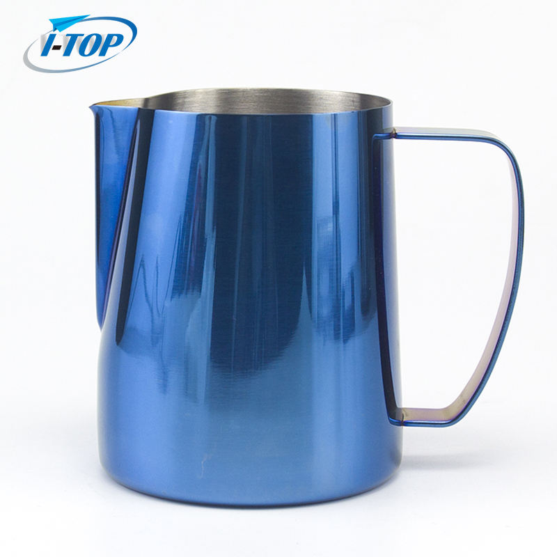 Milchkännchen, Barista, 600 ml, Edelstahl-Milchkännchen, Aufschäumbecher, Metall-Kaffee-Espresso-Milchkännchen