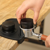 Espresso-Tamper, Kaffeeverteiler-Werkzeug, Schwarz, verstellbare Tiefe, Espresso-Tamper, Doppelkopf-Kaffeeverteiler