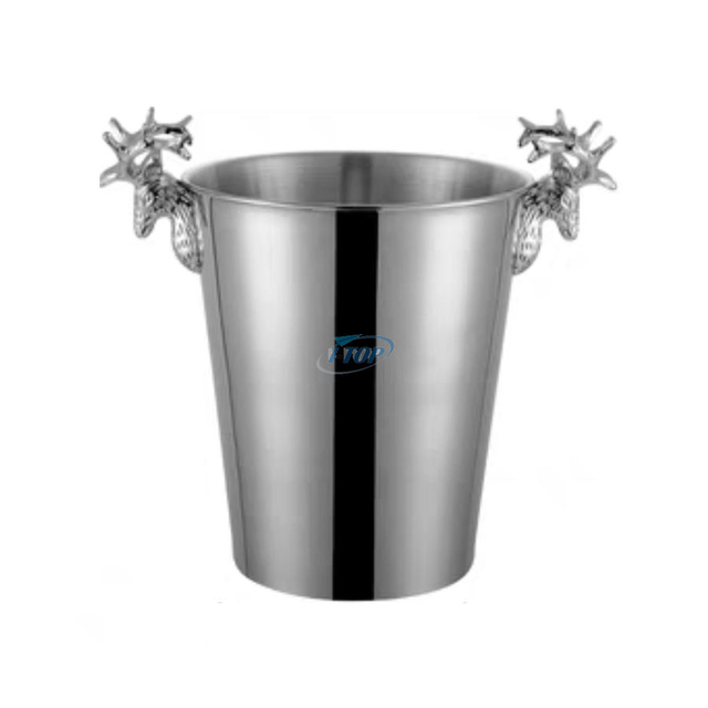 Beste Qualität 5 Liter tragbarer doppelwandiger Eiskübel aus Edelstahl für Veranstaltungen und Camping