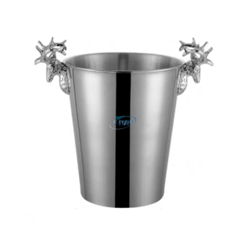 Beste Qualität 5 Liter tragbarer doppelwandiger Eiskübel aus Edelstahl für Veranstaltungen und Camping