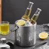 Party-Getränkekühler mit individuellem Logo, isolierter Edelstahl, hält das Eis länger gefroren, Eiskübel für Cocktailbars und Partys