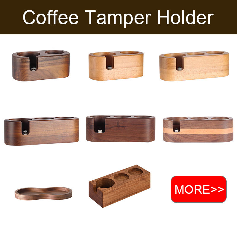 Kaffeefilter-Manipulationshalter 58 mm Espresso-Tampermattenständer aus Holz Tamping-Station Espresso-Tamperhalter mit rutschfesten Füßen
