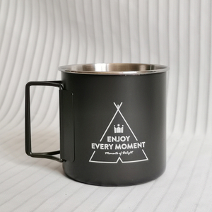 Camping Edelstahl Wasser Tasse 330 ml Outdoor Tragbare Falten Becher für Kaltes Getränk Bier Kaffee Metall Tassen kaffee werkzeuge set