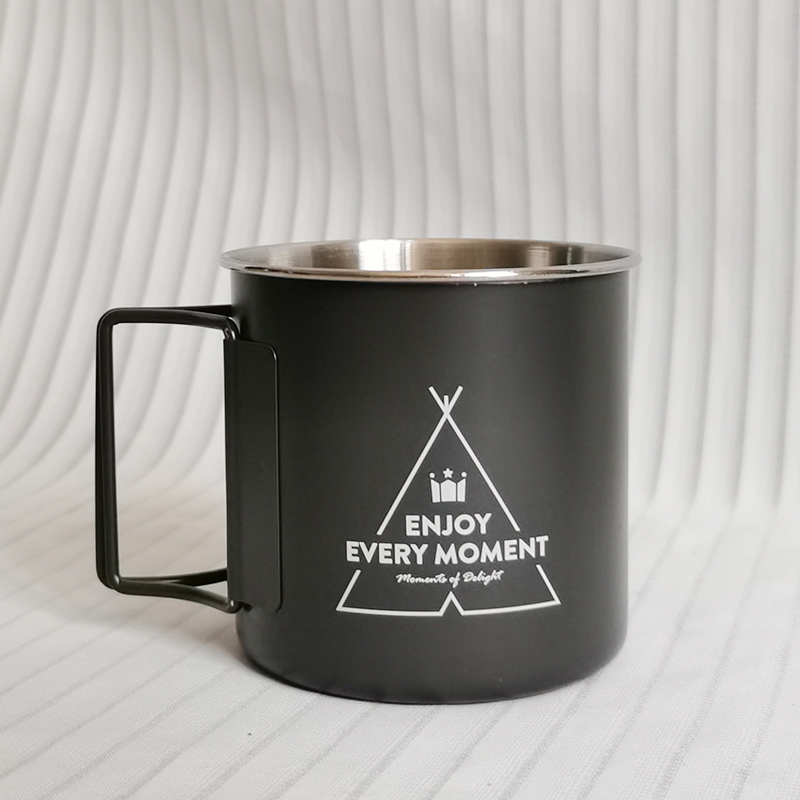 Camping Edelstahl Wasser Tasse 330 ml Outdoor Tragbare Falten Becher für Kaltes Getränk Bier Kaffee Metall Tassen kaffee werkzeuge set