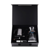 Muster verfügbares Geschenkset für Outdoor-Reisen, Tropfkaffee, Kaffeeset mit manuellem Kaffeemühlenfilter, Wasserkocher, Kanne und Löffel