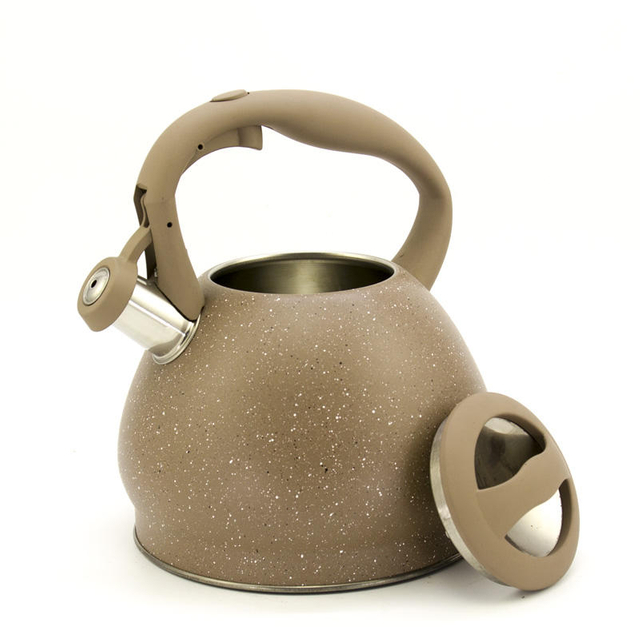 IT-CP1057 Pfeifender Teekessel, 3,0 l Teekanne, kundenspezifische Farbe, Edelstahl-Heißwasser-Teekanne für ALLE Herdplatten