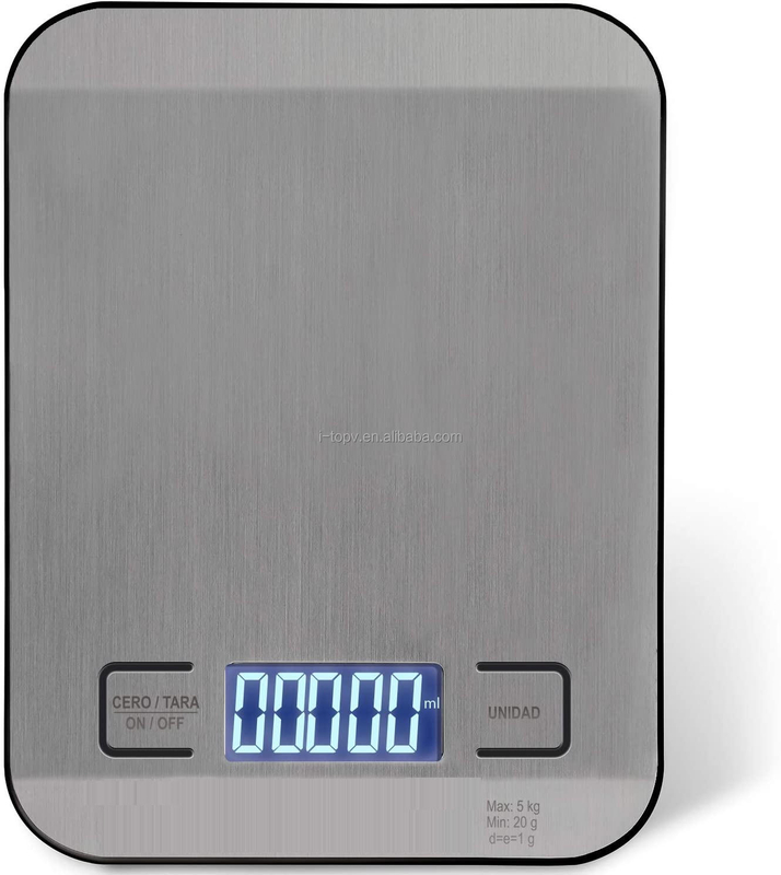 Digitale Kaffeewaage mit Timer CestMall 3 kg/0,1 g hohe LED-Küchenwaage mit verstecktem Bildschirm über USB wiederaufladbar Metallplatten-Küchenwaage