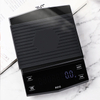 Digitale Kaffeewaage mit Timer CestMall 3 kg/0,1 g hohe LED-Küchenwaage mit verstecktem Bildschirm über USB wiederaufladbar Metallplatten-Küchenwaage