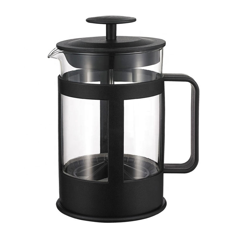 Hochwertige French Press aus Borosilikatglas und Edelstahl