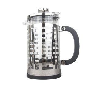 French Press aus Borosilikatglas und Edelstahl