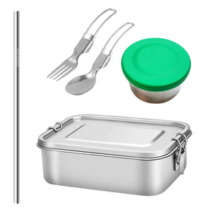 Hochwertiger Großhandel für Lebensmittel aus 304 Edelstahl, Bento-Lunchbox aus Metall