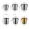 Factory Direct 5,5 Zoll Mini tragbarer doppelwandiger Eiskübel aus Edelstahl für Champagnerkübel