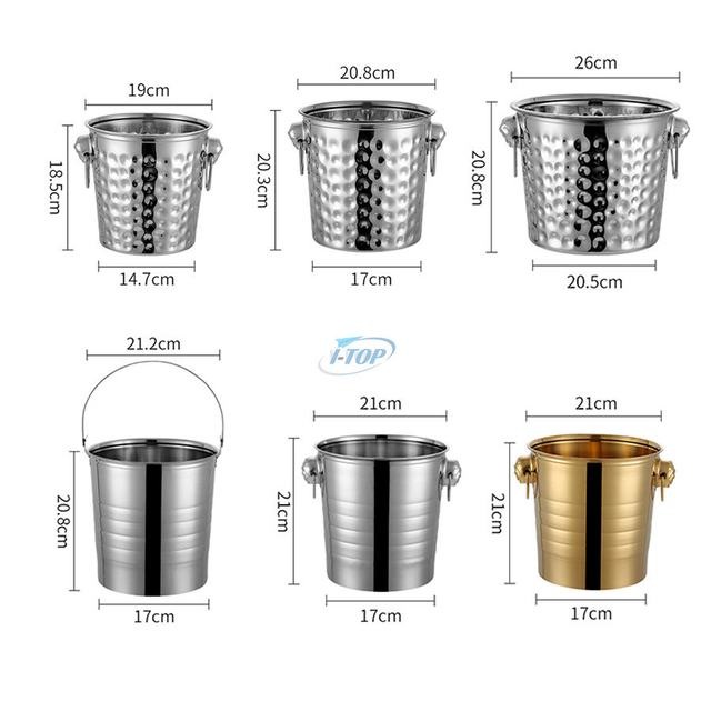 Factory Direct 5,5 Zoll Mini tragbarer doppelwandiger Eiskübel aus Edelstahl für Champagnerkübel