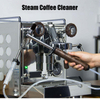 Halbautomatischer Kaffeemaschinenreiniger, Kaffeemaschinen-Reinigungsbürste, Dampfbürste, Aluminium-Dampfreinigungswerkzeug, Nylon-Kaffeebürste