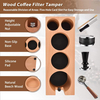 Espresso Tamper Kaffeeverteiler Tamper Espresso Rührer Holz Kaffee Tamper Station Espresso Tamping Matte kompatibel mit 58 mm