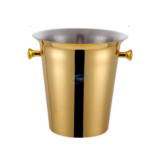 3,4 Quart isolierter doppelwandiger Eiskübel aus Edelstahl mit individuellem Logo, Zange und Deckel