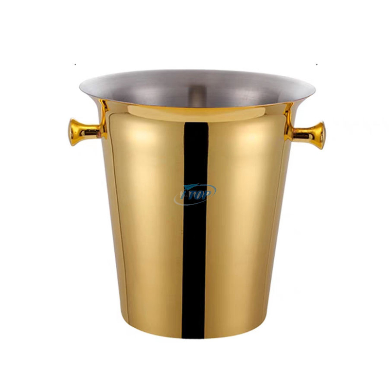 3,4 Quart isolierter doppelwandiger Eiskübel aus Edelstahl mit individuellem Logo, Zange und Deckel