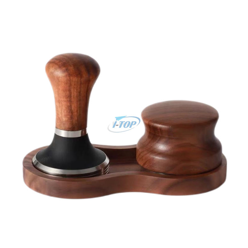Kaffeefilter-Manipulationshalter 58 mm Espresso-Tampermattenständer aus Holz Tamping-Station Espresso-Tamperhalter mit rutschfesten Füßen