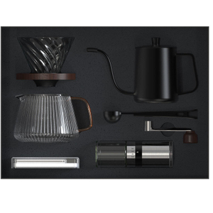 Geschenkverpackung OEM Hand Drip Pour Over Keramik V60 Kaffeezubehör Maker Set Tropfkessel Reisekaffeeset