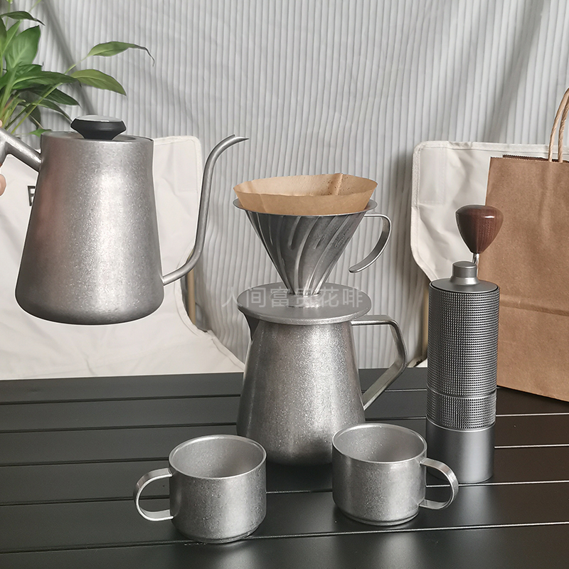 V60 Kaffee-Set, Keramikgrat, Kaffeemühle, Tropffilter, Wasserkocher, Reisetasche, Geschenkset, Barista-Werkzeuge, Espresso-Kaffee-Geschenkset