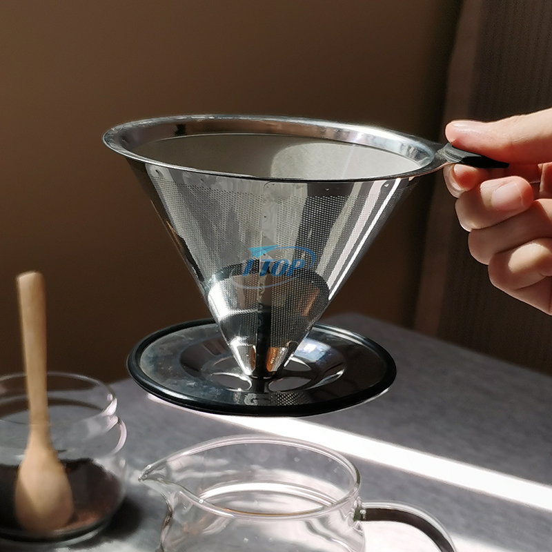  Kaffeetropfer, tragbarer Kaffeetropfer aus Edelstahl, Netzfilter