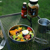 Grenzüberschreitende Outdoor-Bergsteigen tragbare 5-teilige Topf Camping Picknick Grill Reisen Angeln Edelstahl Tassen und Schüsseln t
