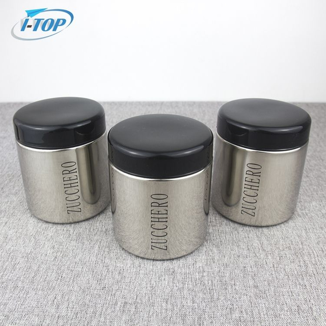 Küchen-Luftdichter Organizer für Gläser, Zucker, Kaffee, Tee, Vorratsbehälter, Edelstahl-Kanister-Set