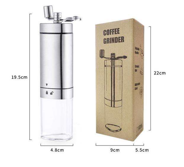 Edelstahl verstellbare Keramik Drip Espresso French Press Handkaffeemühle