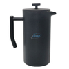French Press, klassischer Stil, isolierter doppelwandiger Kaffeebereiter aus Edelstahl, 960 ml, French Press mit gebogenem Griff