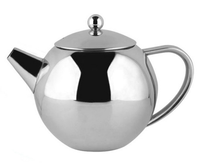 Edelstahl-Teekanne mit Teesieb, 900–1500 ml, Teewärmer mit Teekannen-Ei für losen Tee