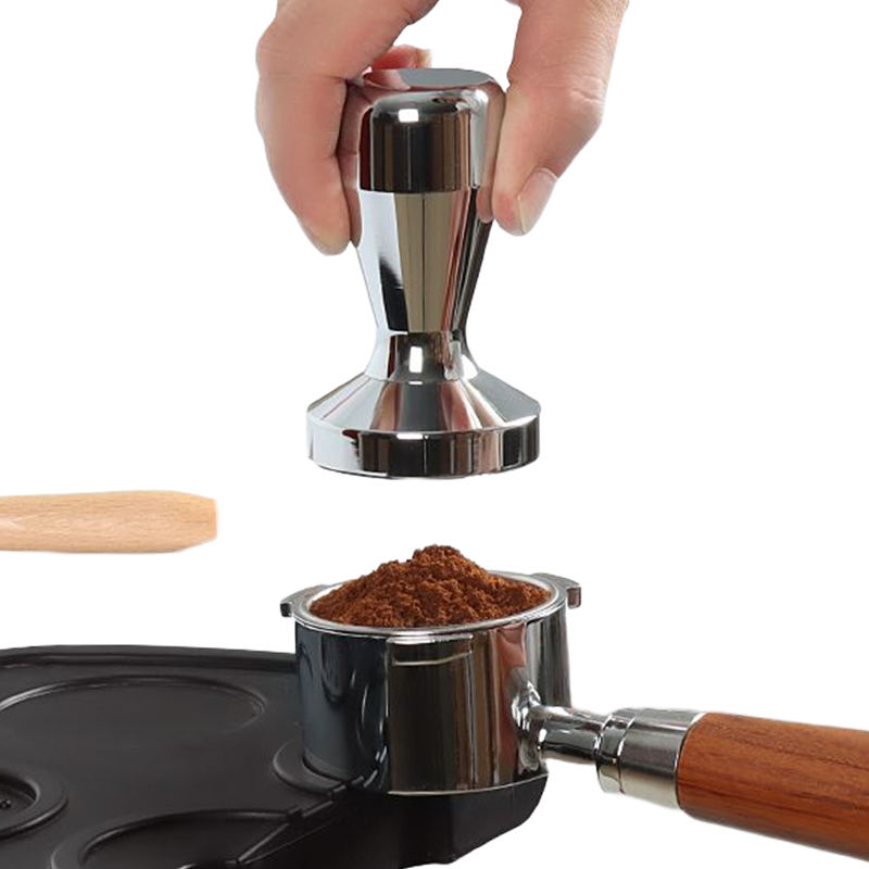 Espresso-Tamper-Werkzeug aus Edelstahl, hochwertiger Pro-Tamper und kleiner Siebträger, Kaffee-Geschenkset, Kaffee-Tamper