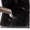Professionelle Kaffeebürste, Kaffeemühlenbürste mit Naturborsten, Espressobürste mit Walnussgriff und Trageband für Barista