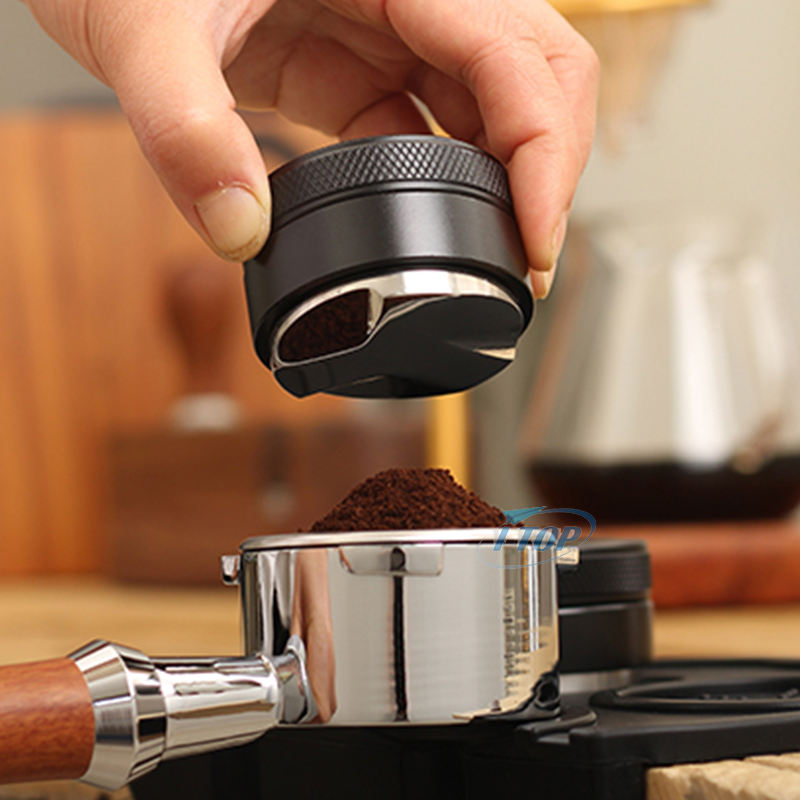 Espresso-Tamper, Kaffeeverteiler-Werkzeug, Schwarz, verstellbare Tiefe, Espresso-Tamper, Doppelkopf-Kaffeeverteiler