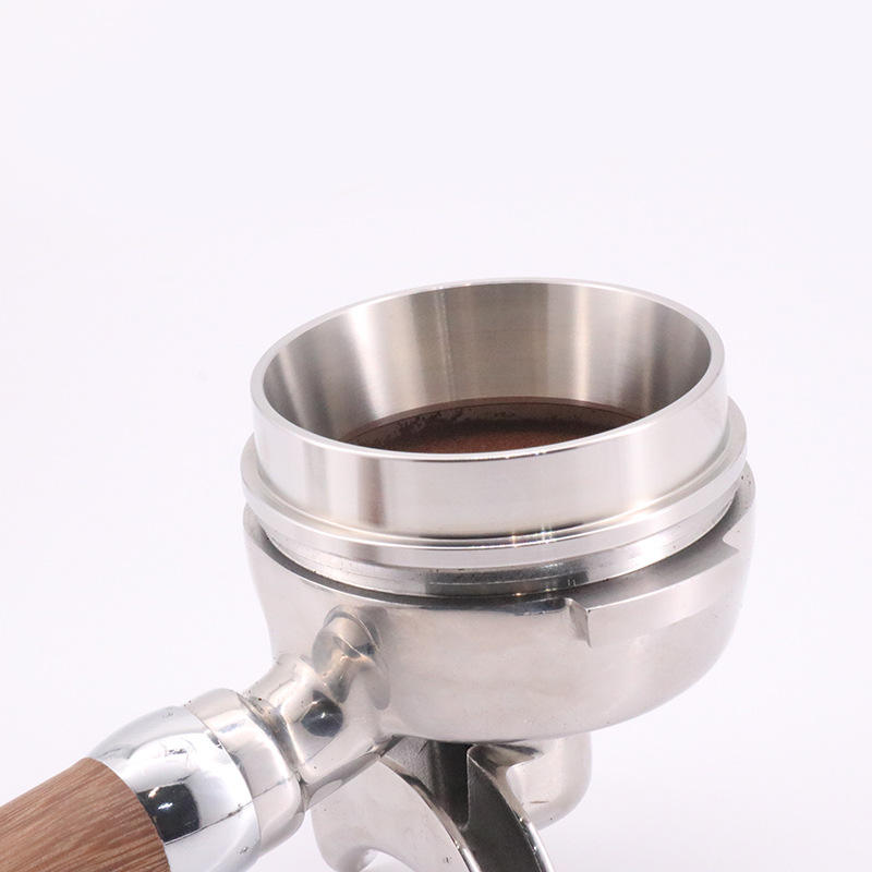58-mm-Espresso-Dosiertrichter, Edelstahl-Dosierring, kompatibel mit 58-mm-Espressomaschinen-Siebträger/-Boden