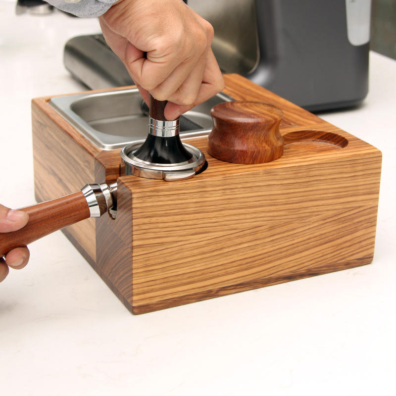 Espresso-Abklopfbox, 4-in-1-Box, kompatibel mit 58-mm-Espressozubehör, mit 1,5 l abnehmbarer Edelstahl-Abklopfbox,