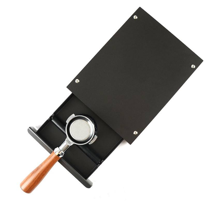 Espresso-Abklopfbox-Schublade, Kaffee-Abklopfbox-Schublade, Edelstahl, abnehmbarer Kaffeesatz-Abklopfbehälter mit Entnahme