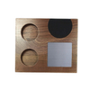 Espresso-Tamper-Basis, Zubehör-Organizer-Box, kompatibel mit Espresso-Markenzubehör aller Größen, Tamping-Station aus Walnussholz