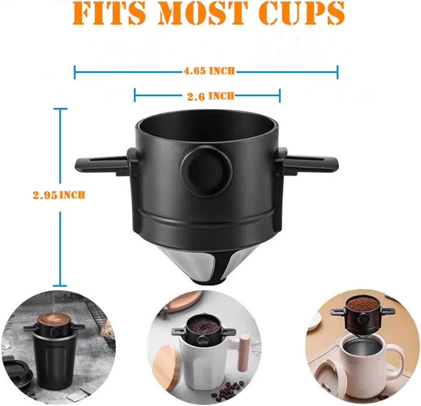 Innovativer Kaffeefilter aus Edelstahl 304 zum Übergießen von Kaffee