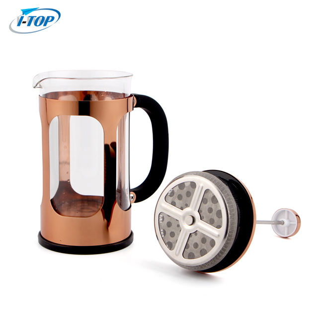 I-TOP GFP10 Amazon heiß verkaufte kundenspezifische Kaffee-French-Press mit Kolben-Borosilikatglas-Kaffeemaschine French Press