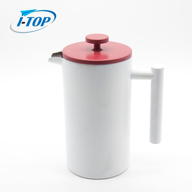 Die Teekanne wird mit einer Haushalts-French-Press-Kaffee-French-Press aus 304-Edelstahl von Hand gepresst