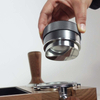 58 mm Kaffeeverteiler, Edelstahl-Kaffeeverteiler, Walnuss-Dekoration, höhenverstellbarer Kaffeeverteiler mit Holz