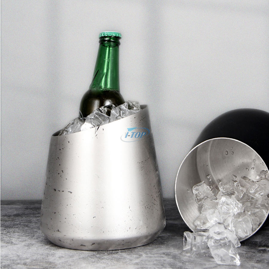 2022 neue Ankunft Edelstahl Wein Bier Eis Eimer Getränke Champagner Eimer Eis Kühler für home bar Party